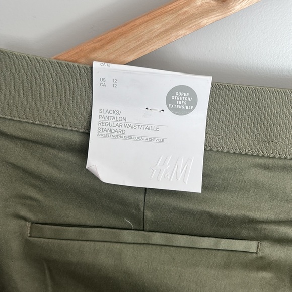 NEW H&M Cropped Green Trouser - Picture 5 of 5